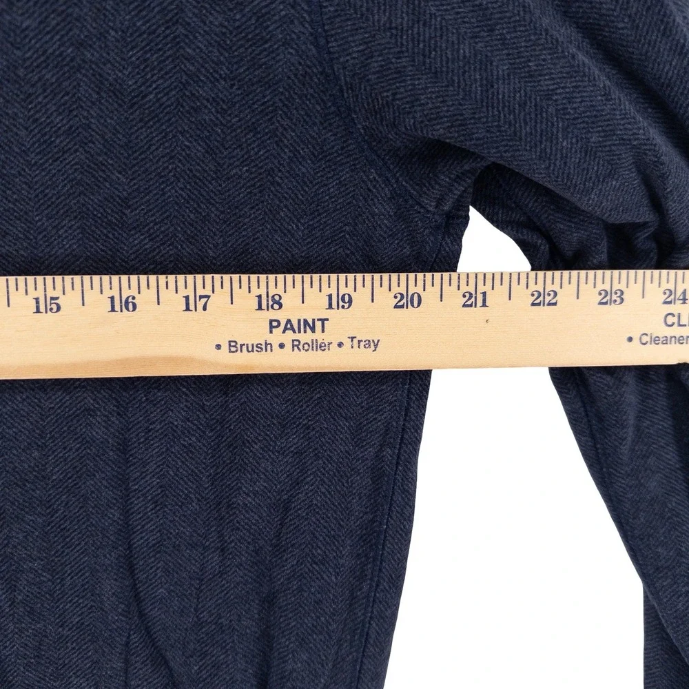 Polo Ralph Lauren Mens Small‎ Quarter Zip Pullover Navy Blue Herringbone Preppy